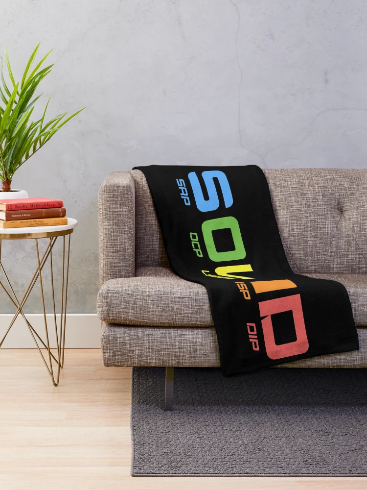 Thumbnail 2 of 6, Throw Blanket, solid principles programming designed and sold by yourgeekside.
