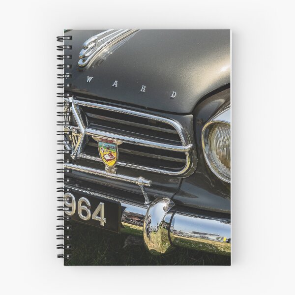 Item preview, The front of a grey 1959 Borgward Isabella on display at a car show designed and sold by Graham Cornall.