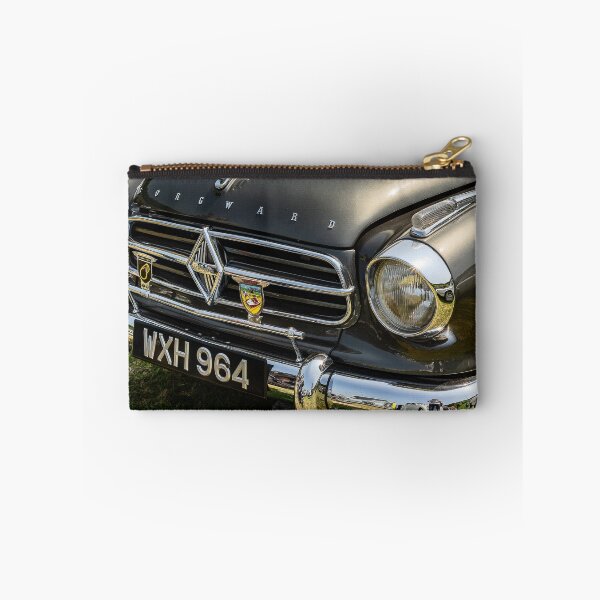Item preview, The front of a grey 1959 Borgward Isabella on display at a car show designed and sold by Graham Cornall.