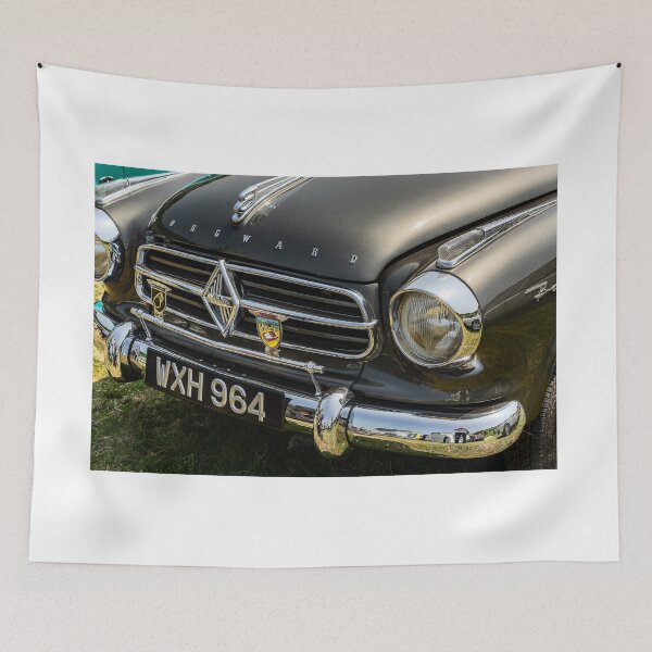 Item preview, The front of a grey 1959 Borgward Isabella on display at a car show designed and sold by Graham Cornall.