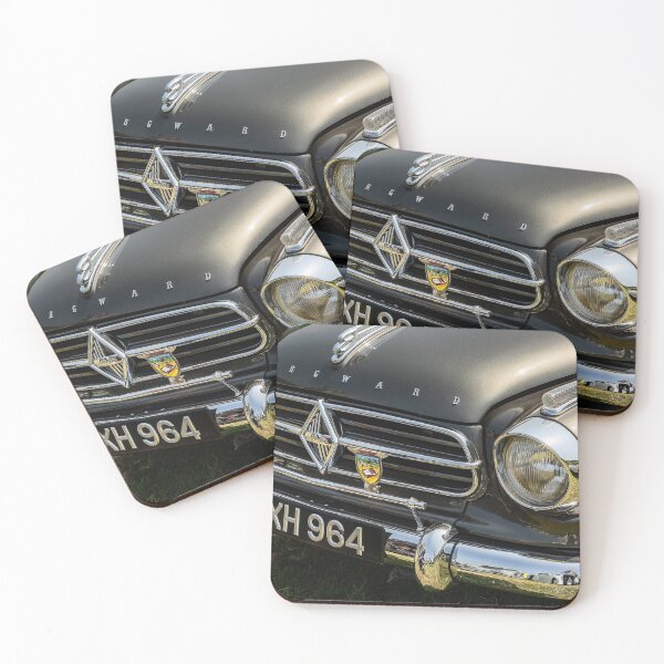 Item preview, The front of a grey 1959 Borgward Isabella on display at a car show designed and sold by Graham Cornall.