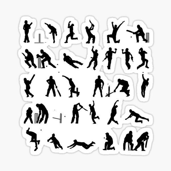 Cricket Poses Stickers Sticker