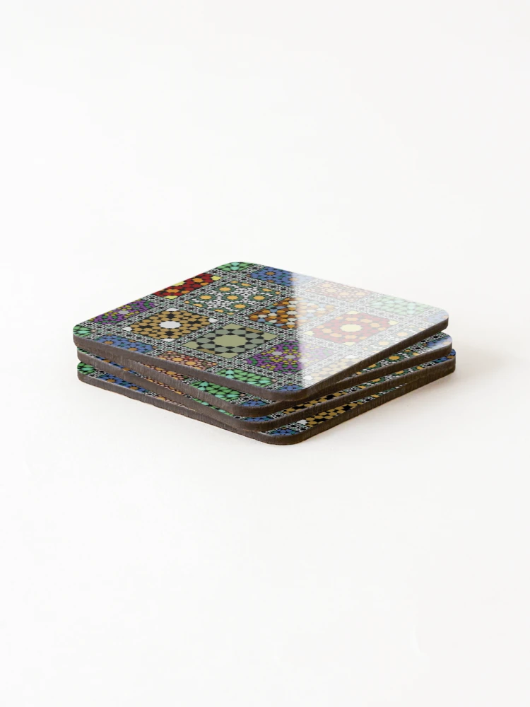 Thumbnail 4 of 5, Coasters (Set of 4), Checkr designed and sold by Rixn.