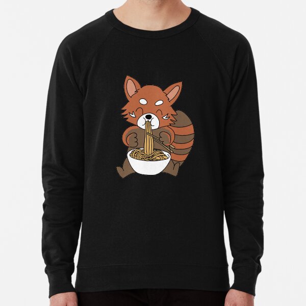 Red Panda Slurping Ramen, Ramen Lover Gift, Red Panda Lover Shirt, Unique Gift, Birthday Gift Lightweight Sweatshirt