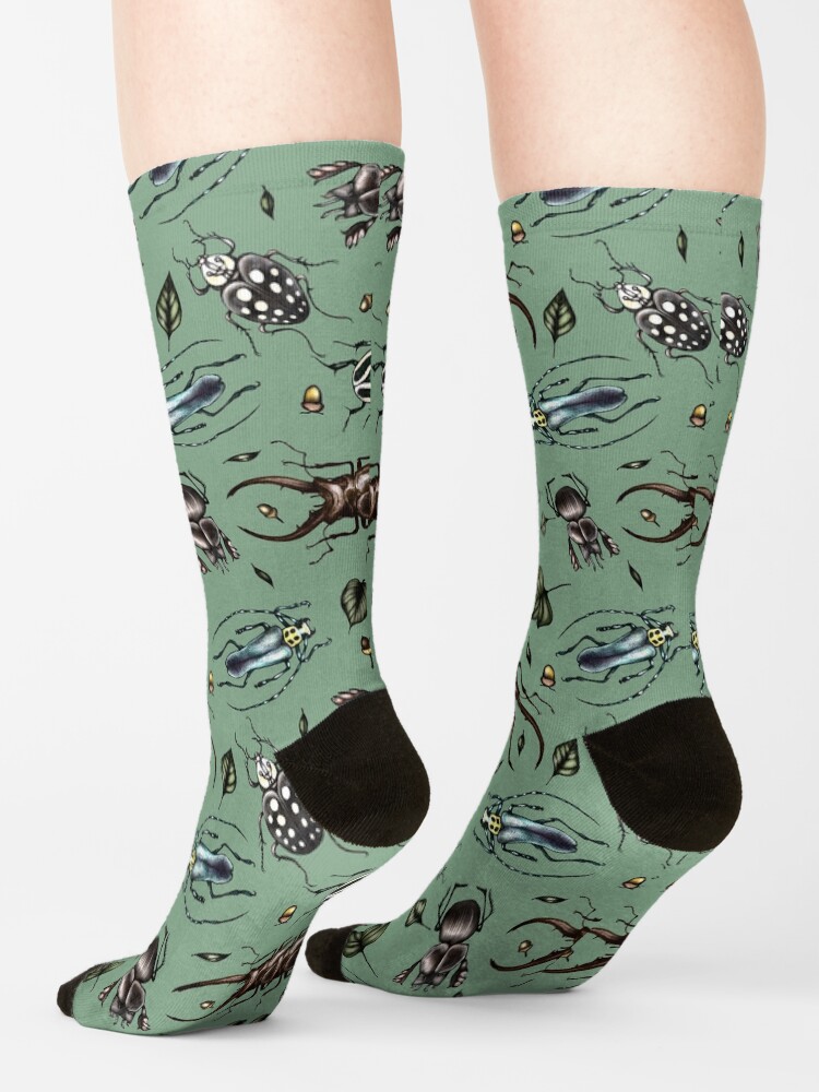 "Colored beetle pattern Insect collection" Socks for Sale by MonoMano