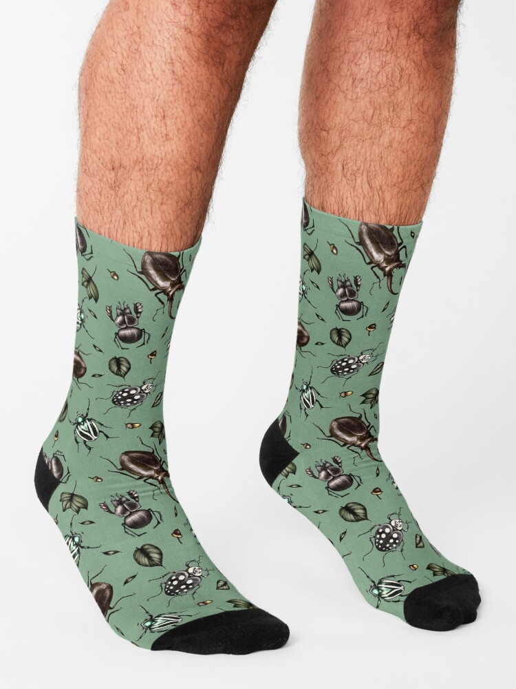 "Colored beetle pattern Insect collection" Socks for Sale by MonoMano