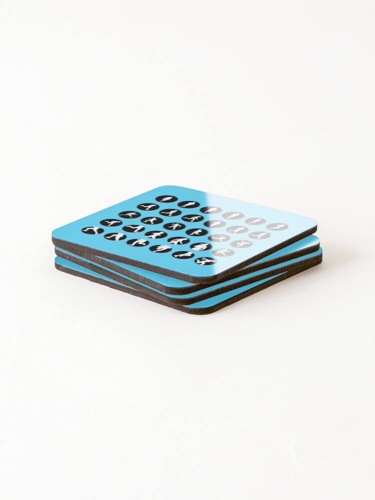 Thumbnail 4 of 5, Coasters (Set of 4), Running Icon Stickers designed and sold by VectorPB.