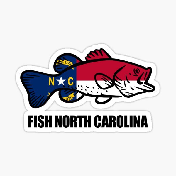 Fish North Carolina Sticker for Sale by esskay