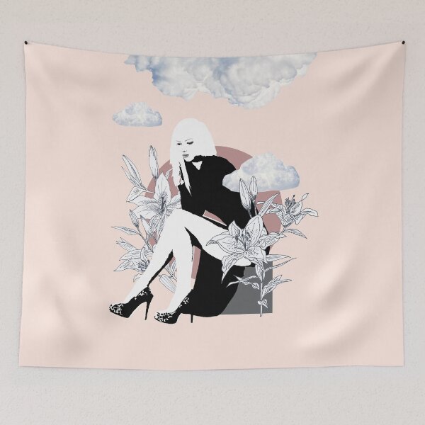 Item preview, Woman with lilies and white clouds designed and sold by keera66.