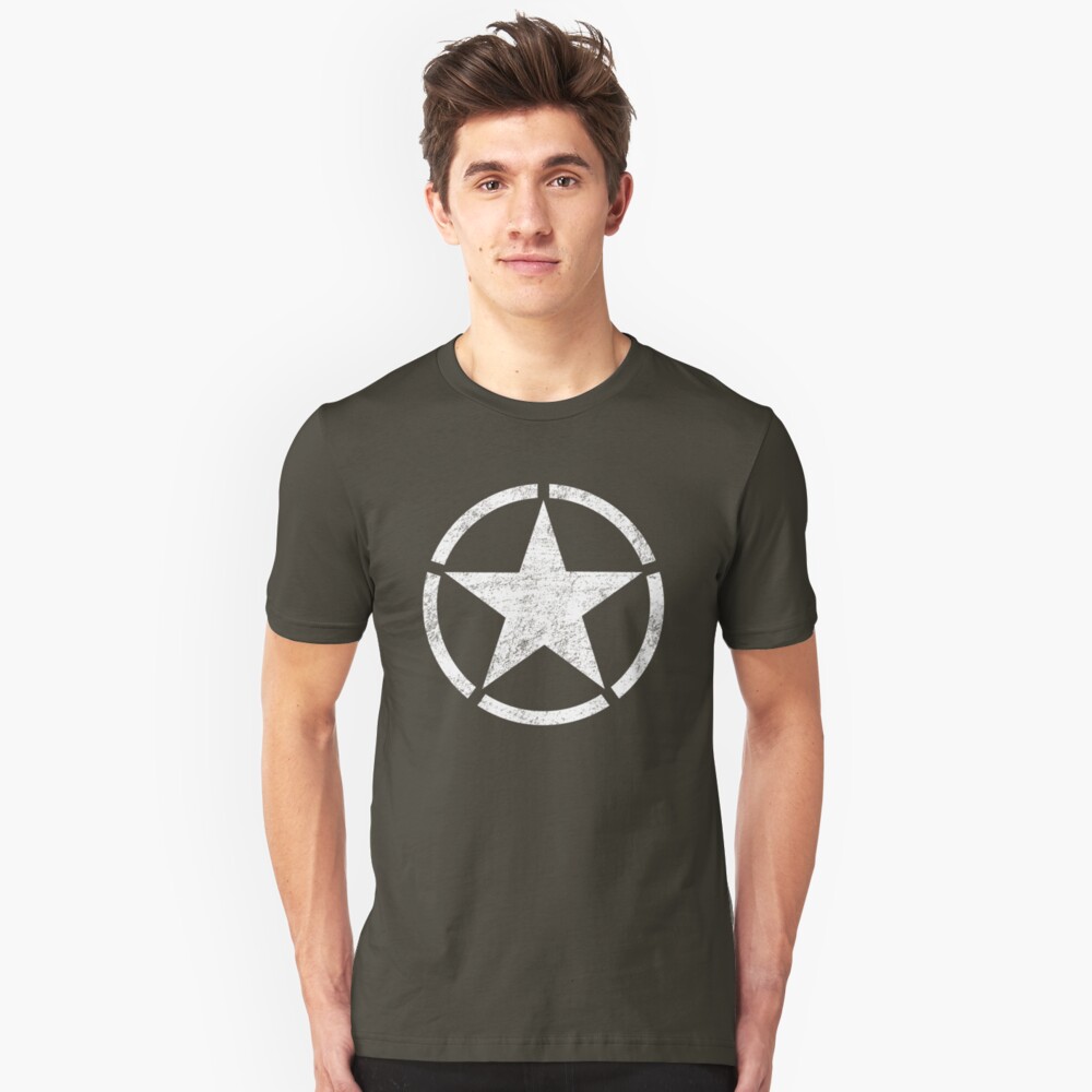 Vintage look US Army Star Slim Fit T-Shirt