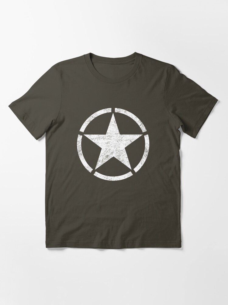 Alternate view of Vintage look US Army Star Essential T-Shirt