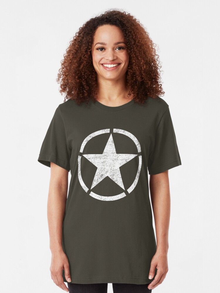 Alternate view of Vintage look US Army Star Slim Fit T-Shirt