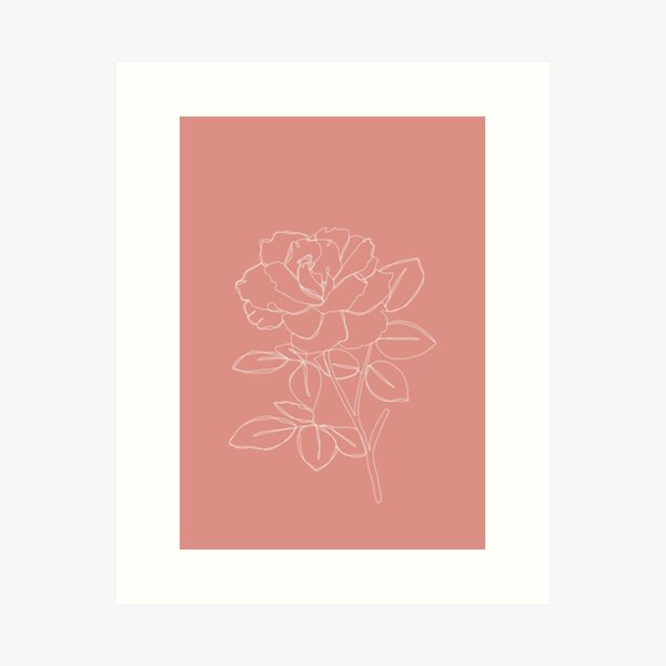 Item preview, Single rose illustration - Cara designed and sold by BotanicalStudy.
