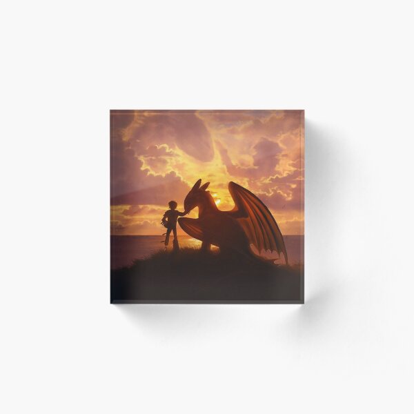 sunset dragons Acrylic Block