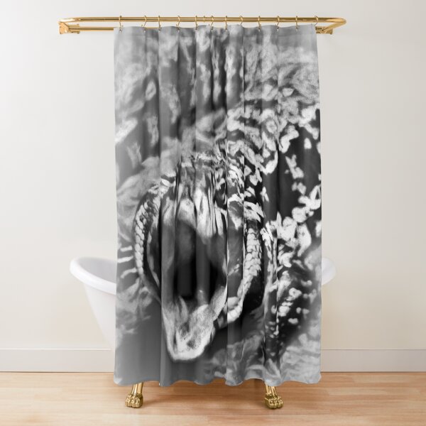 Tegu in mono Shower Curtain