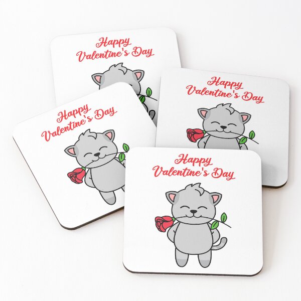 Item preview, Happy Valentine's Day cat with rose designed and sold by nmdesigns1.