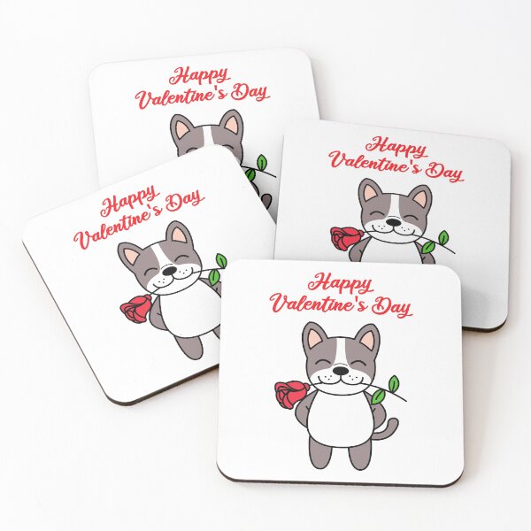 Item preview, Happy Valentine's Day pit bull with rose designed and sold by nmdesigns1.