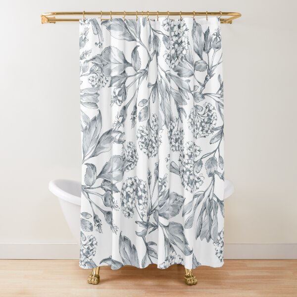 Flower sketches Shower Curtain