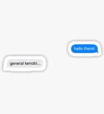 hello kenobi convo Sticker