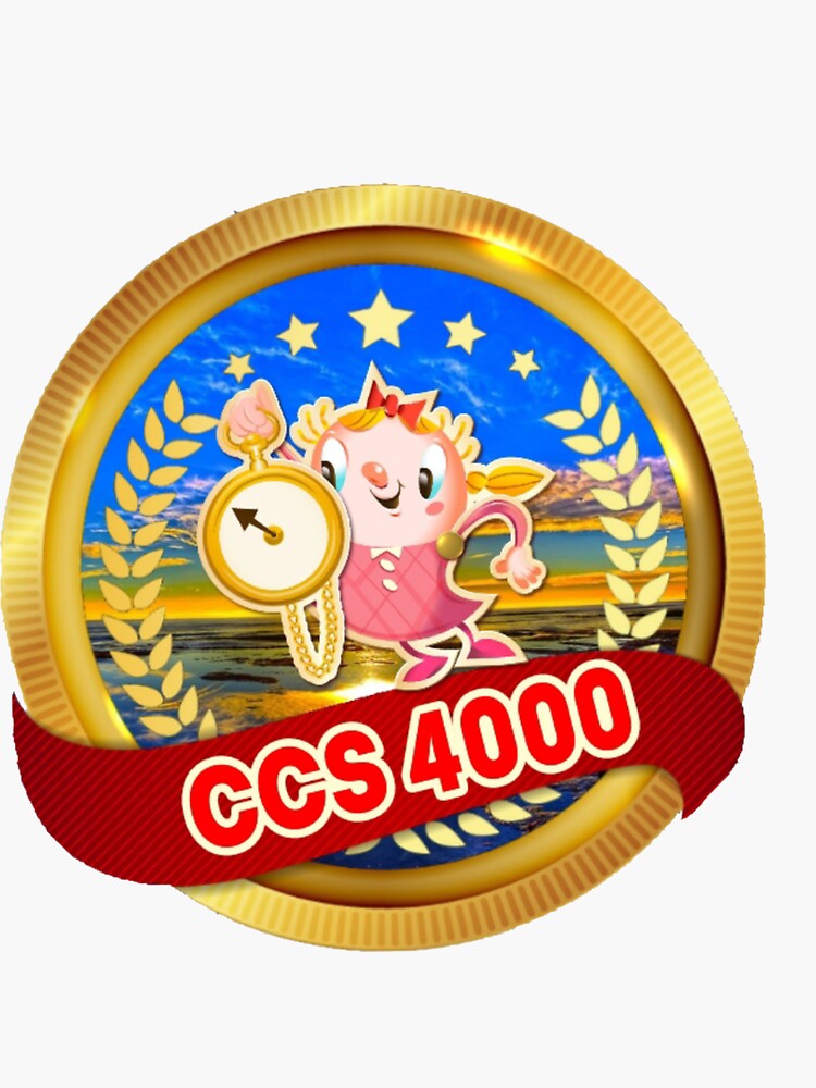 "Level 4000 Badge Candy Crush Saga" Sticker for Sale by km83 Redbubble