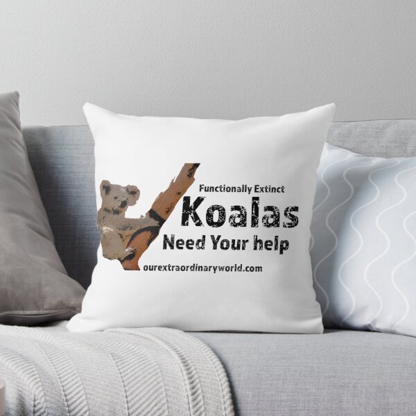 Save the Koalas Throw Pillow