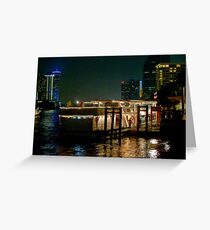 Dock Side Dinner Cruiser Greeting Card