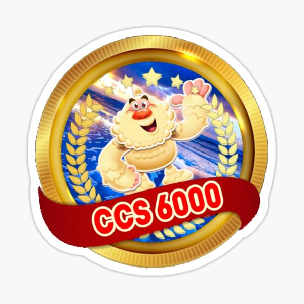 "Level 6000 Badge Candy Crush Saga" Sticker for Sale by km83 Redbubble
