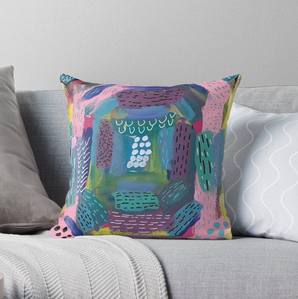 The Impression of the Electric Element Throw Pillow