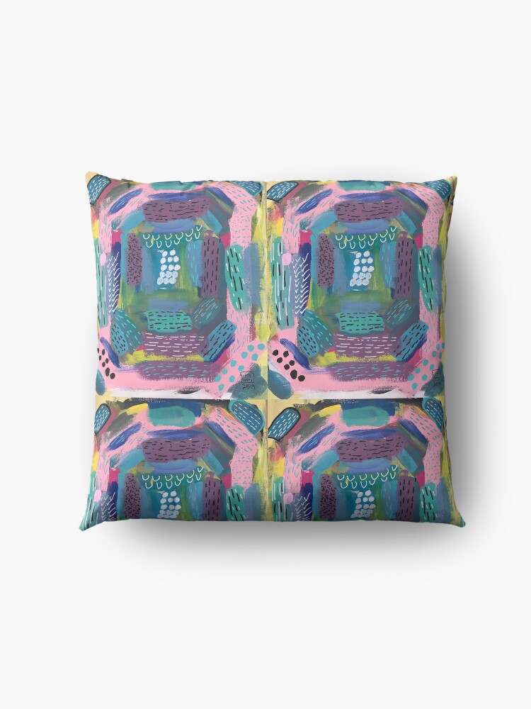 Alternate view of The Impression of the Electric Element Floor Pillow