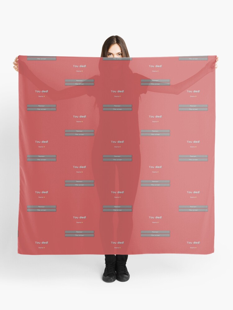 You Died Minecraft Scarf By Pasteldeflangu Redbubble