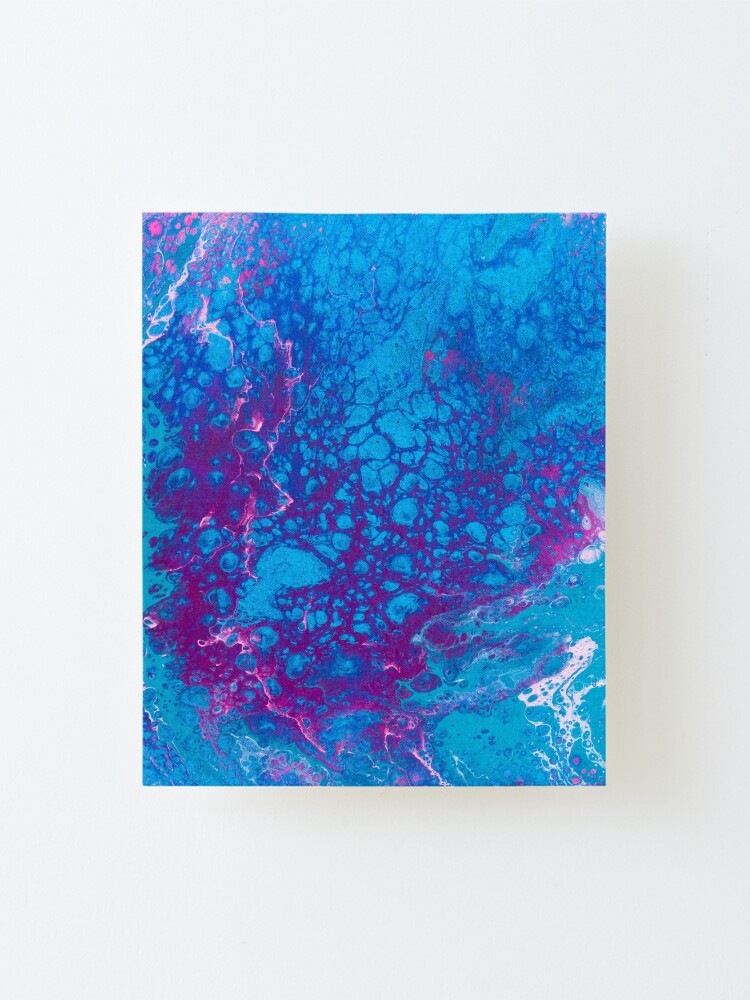 Alternate view of Smaller Reality - A Pink, Purple, Turquoise + Teal Abstract Mounted Print