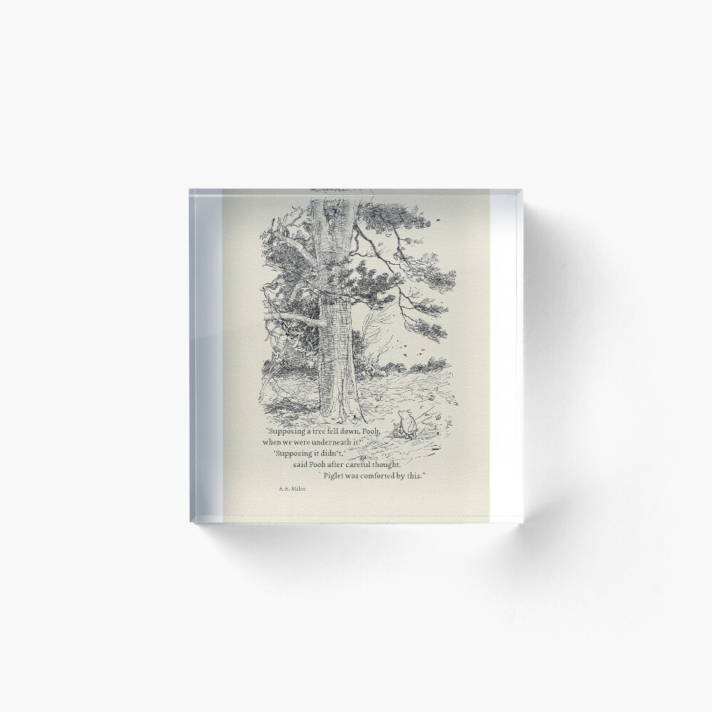Supposing A Tree Fell Down Vintage Acrylic Block By Bwbaptist Redbubble