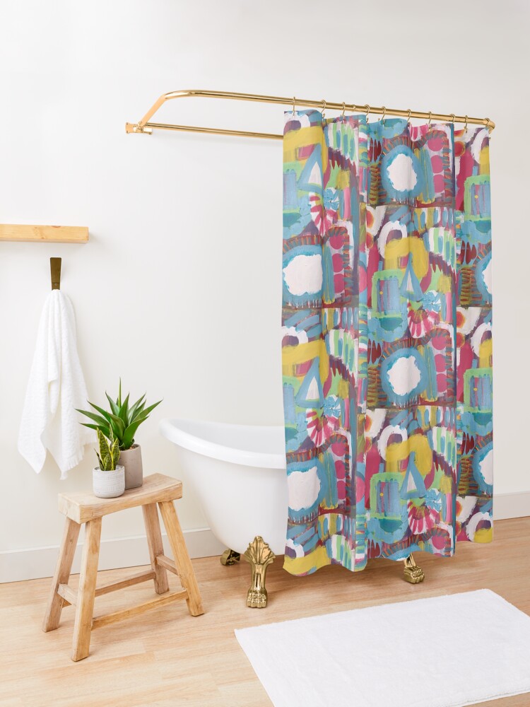 Alternate view of It’s Definitely Not East Street Shower Curtain