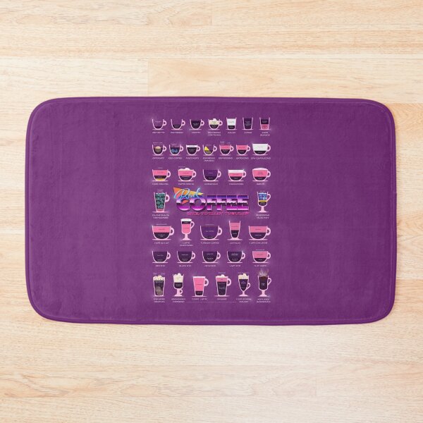 Item preview, 80s Style Rad Coffee Types Chart, Back to the 80s, Eighties Coffee Guide, Synthwave Art  designed and sold by Coffee-Meme.