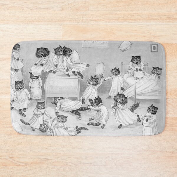 Item preview, Louis Wain - Kitten Pillow Fight designed and sold by TheCurators.