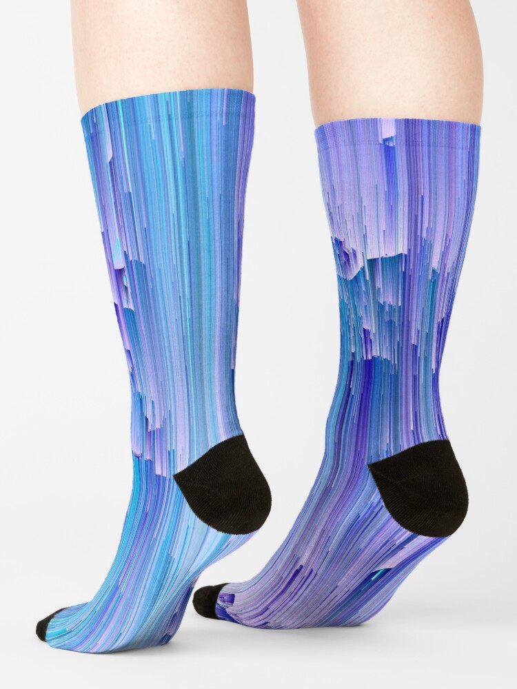 Alternate view of Lunar Mist - Abstract Pixel Art Socks