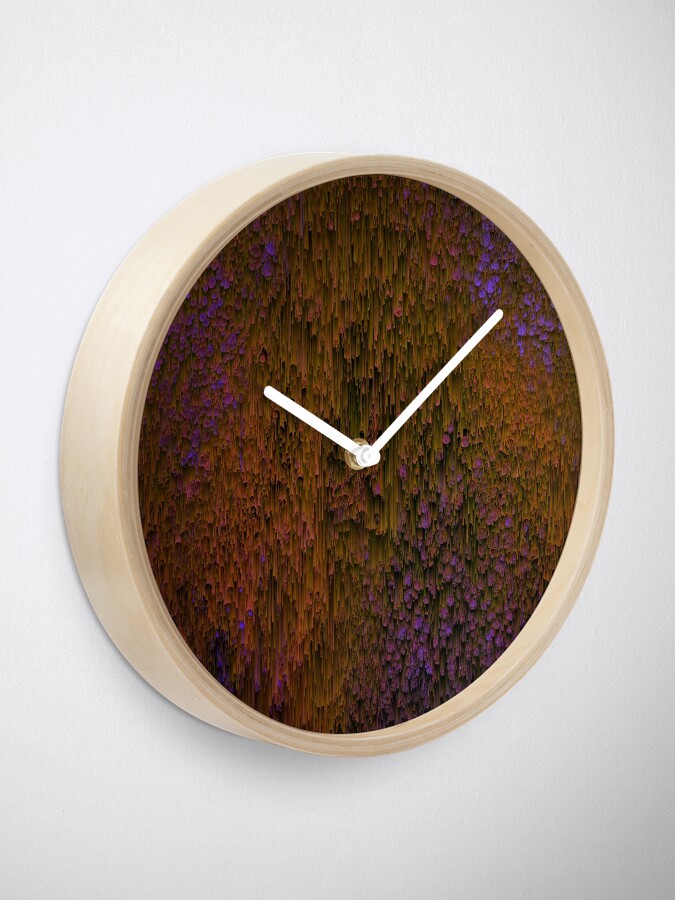 Alternate view of Flower Shower - Abstract Pixel Art Clock