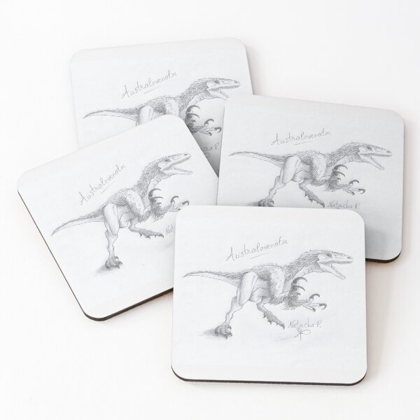 Item preview, Illustration Pencil Drawing Australovenator sp. Dinosaur Mesozoic designed and sold by DiablHorse.