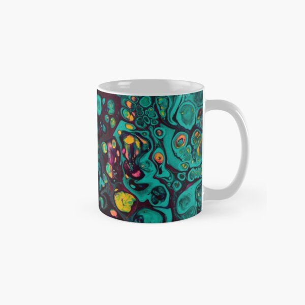 Crunchberries - Teal & Pink Abstract Classic Mug