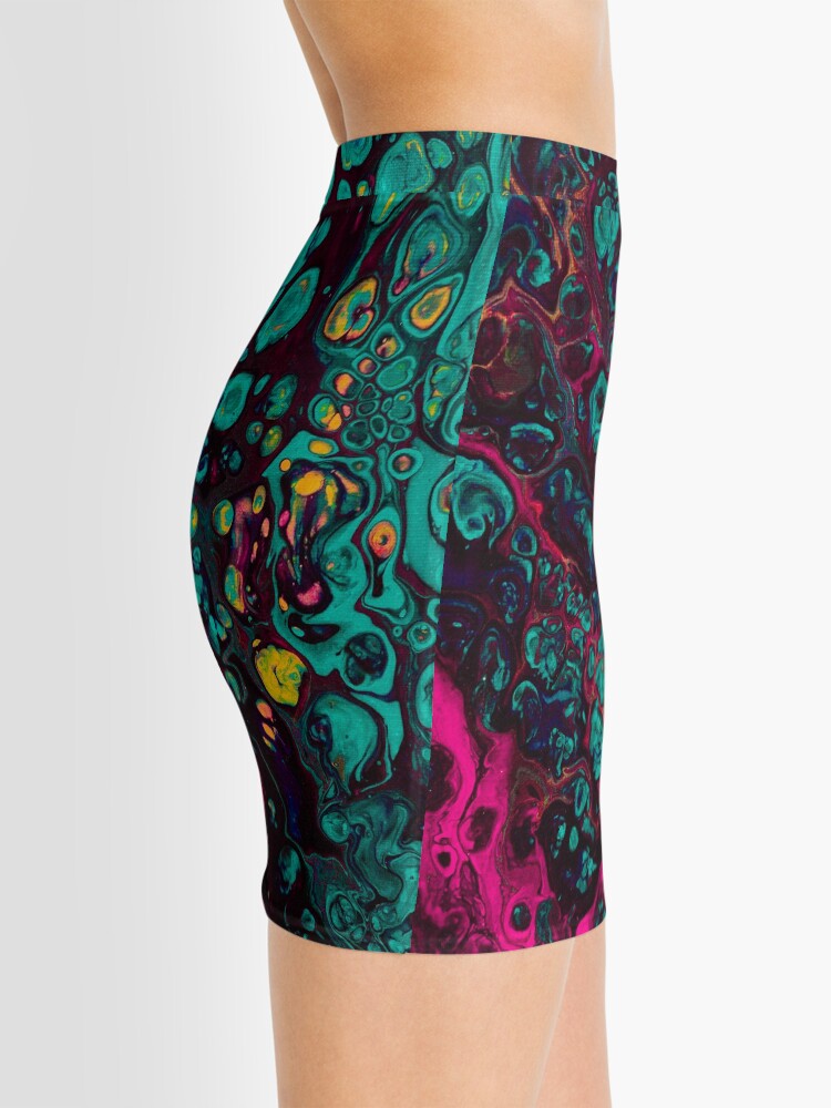 Alternate view of Crunchberries - Teal & Pink Abstract Mini Skirt