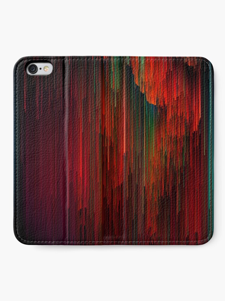 Alternate view of Volcanic Glitches - Abstract Pixel Art iPhone Wallet