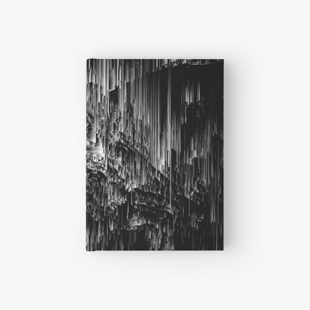 Night of the Glitches - Abstract Pixel Art Hardcover Journal