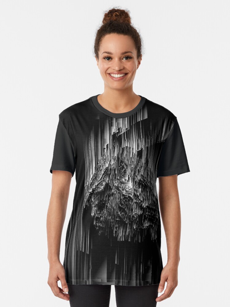 Alternate view of Night of the Glitches - Abstract Pixel Art Graphic T-Shirt