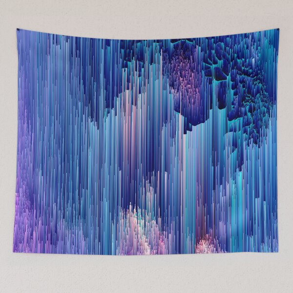 Item preview, Beglitched Waterfall - Abstract Pixel Art designed and sold by Jennifer Walsh Design.