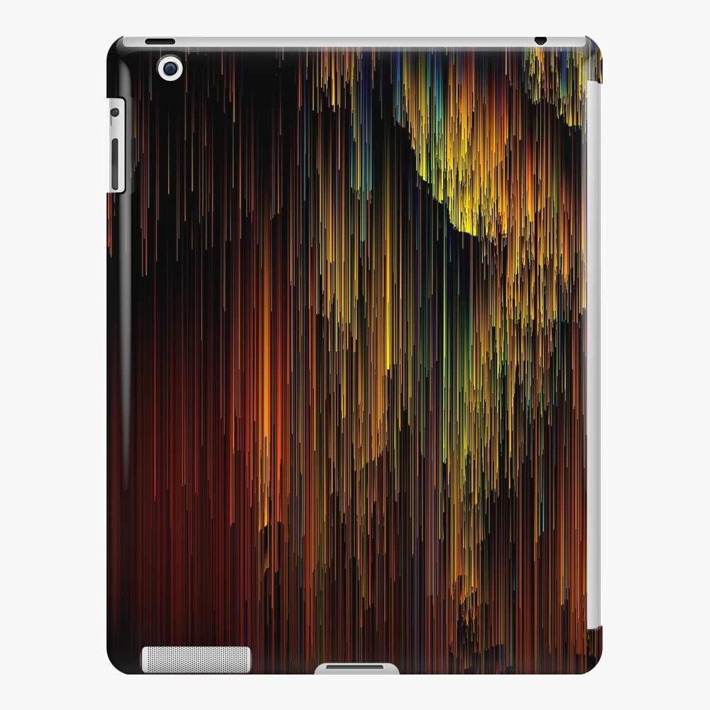 Rainbow Rain Glitches - Pixel Art iPad Case & Skin