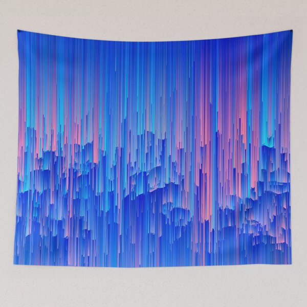 Item preview, Glitchy Rain - Abstract Pixel Art designed and sold by Jennifer Walsh Design.