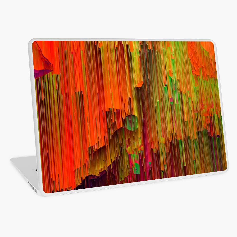 Radioactive - Abstract Glitched Pixel Art Laptop Skin