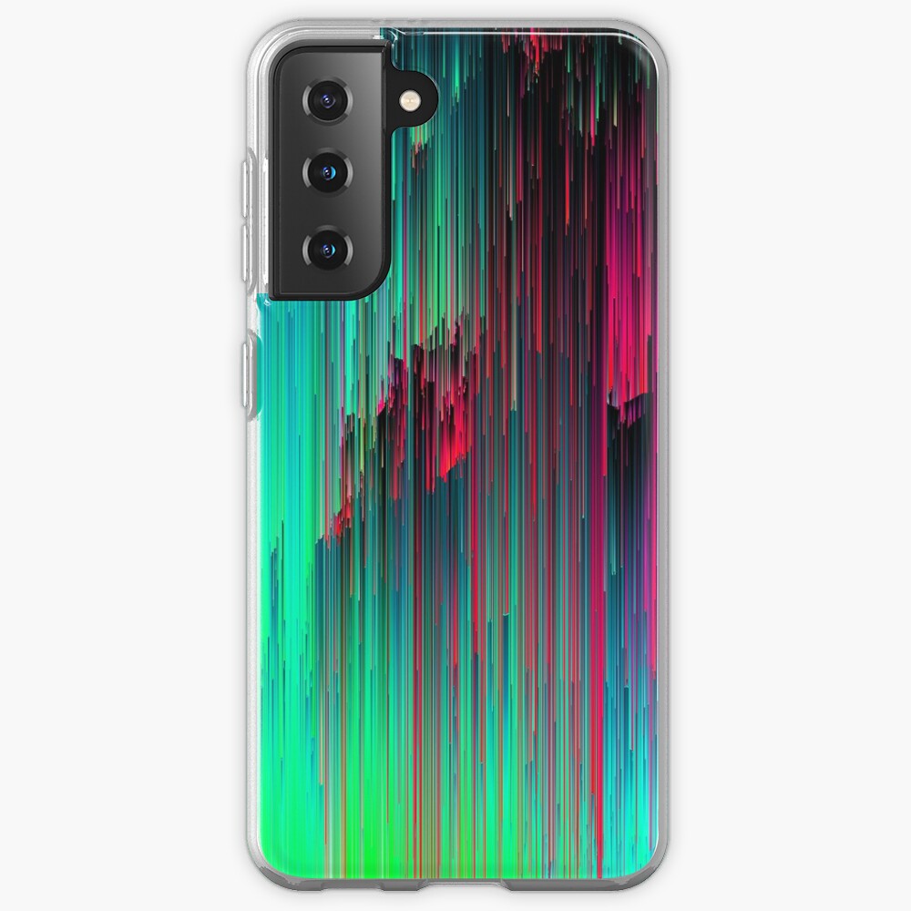 Just Chillin' - Abstract Neon Glitch Pixel Art Case & Skin for Samsung Galaxy