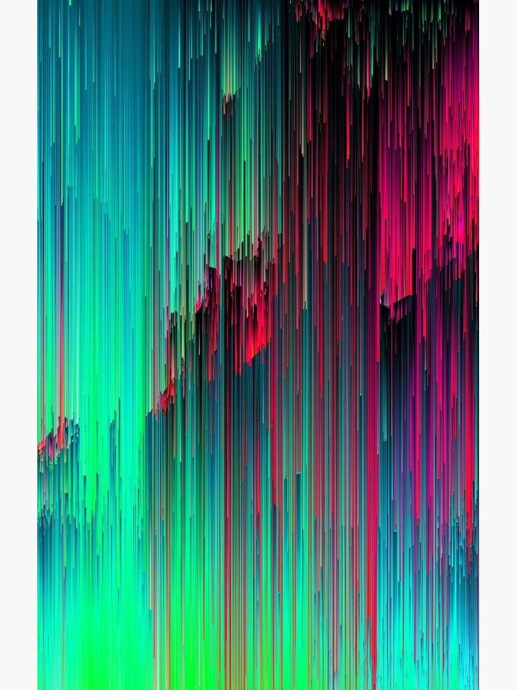 Just Chillin' - Abstract Neon Glitch Pixel Art by InsertTitleHere