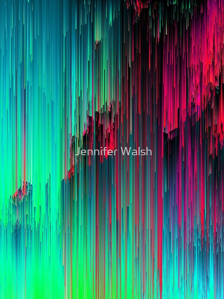 Just Chillin' - Abstract Neon Glitch Pixel Art by InsertTitleHere